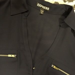 Express Tops - Navy Portofino Top Express Tops - Navy Portofino Top